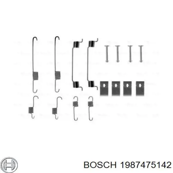 Монтажный комплект задних барабанных колодок 1987475142 Bosch