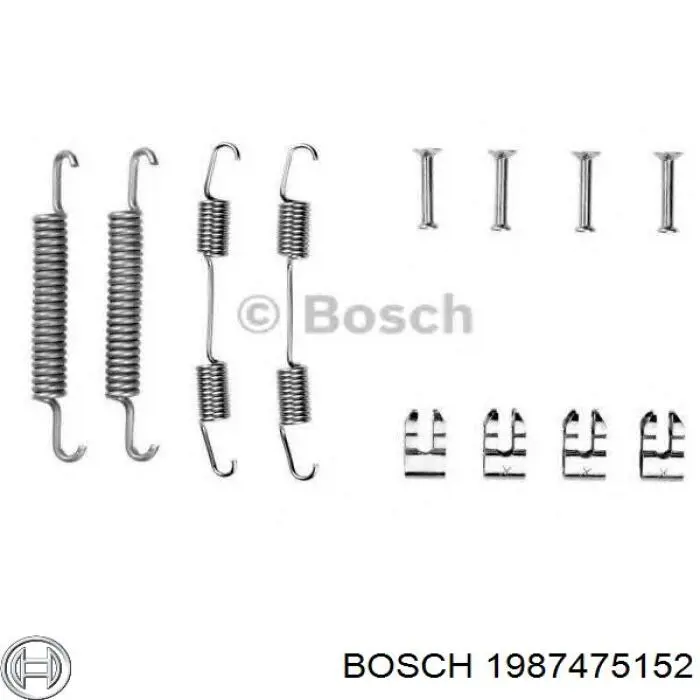 Монтажный комплект задних барабанных колодок 1987475152 Bosch