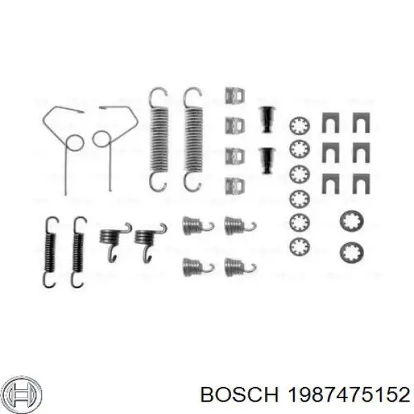 1987475152 Bosch Комплект монтажный задних барабанных колодок