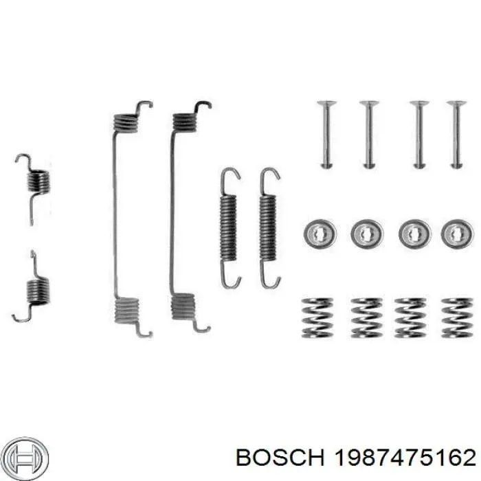 Монтажный комплект задних барабанных колодок 1987475162 Bosch