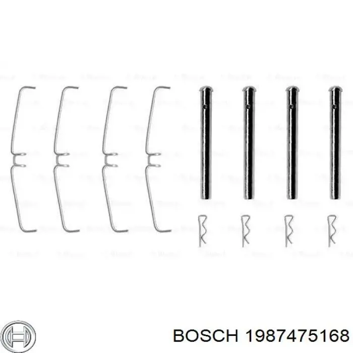 Монтажный комплект задних барабанных колодок 1987475168 Bosch