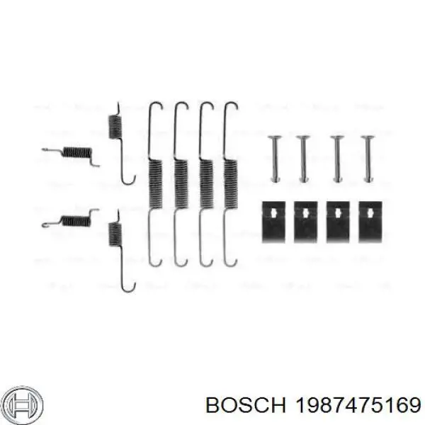 Монтажный комплект задних барабанных колодок 1987475169 Bosch