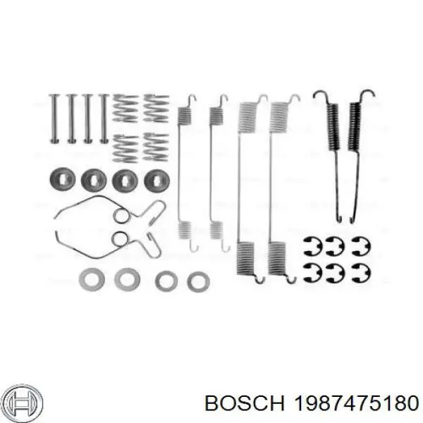 Ремкомплект тормозов задних Bosch 1987475180