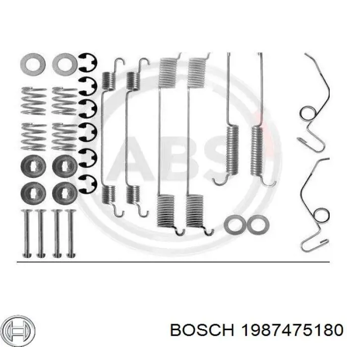 1987475180 Bosch Ремкомплект тормозов задних
