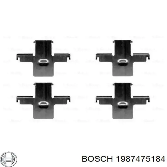1987475184 Bosch монтажный комплект задних барабанных колодок