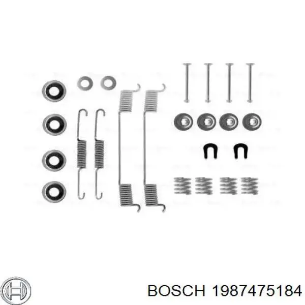 Монтажный комплект задних барабанных колодок 1987475184 Bosch