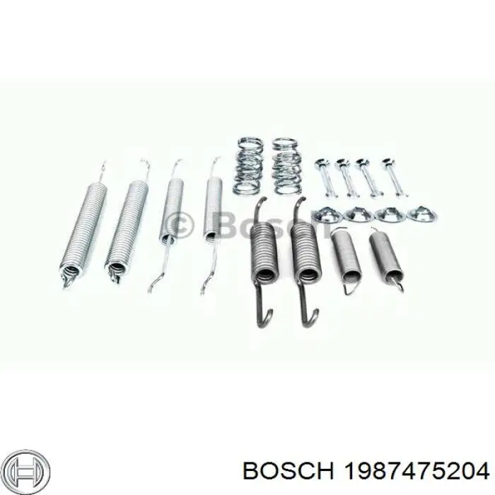1987475204 Bosch монтажный комплект задних барабанных колодок