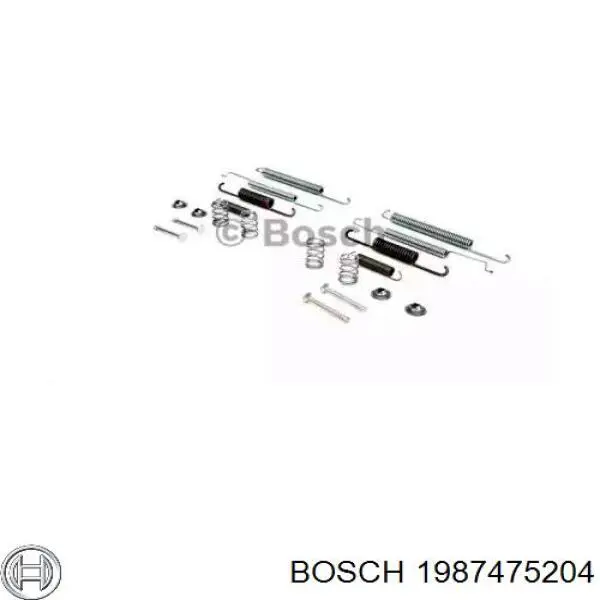 Kit de montaje, zapatas de freno traseras 1987475204 Bosch