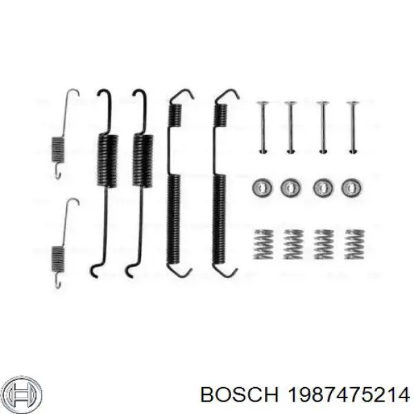 Монтажный комплект задних барабанных колодок 1987475214 Bosch