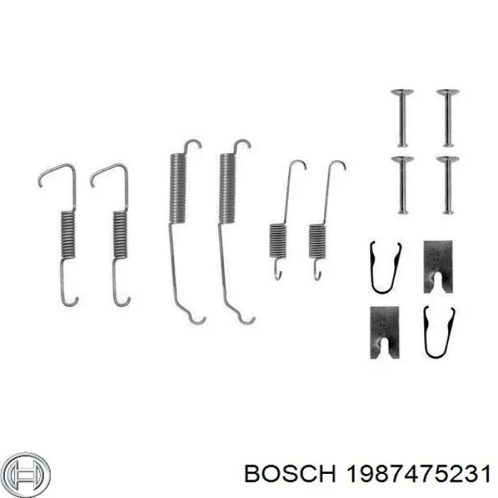 Ремкомплект тормозных колодок Bosch 1987475231