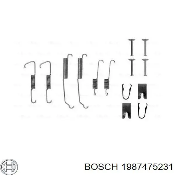 Ремкомплект тормозных колодок Bosch 1987475231