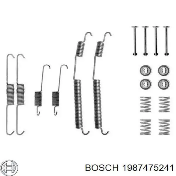 Монтажный комплект задних барабанных колодок 1987475241 Bosch