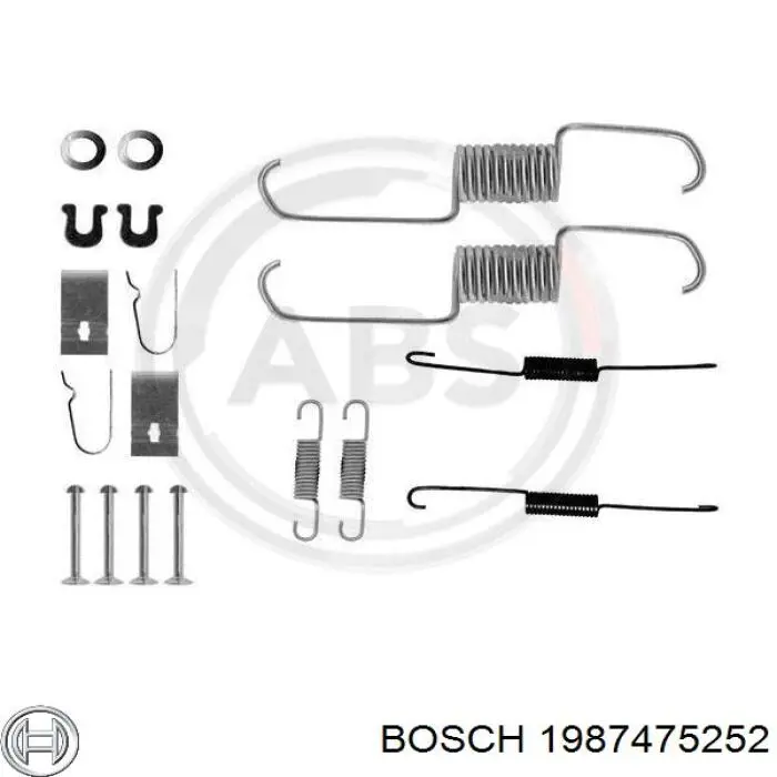 Zapatas de frenos de tambor traseras 1987475252 Bosch