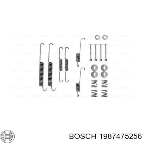 1987475256 Bosch монтажный комплект задних барабанных колодок