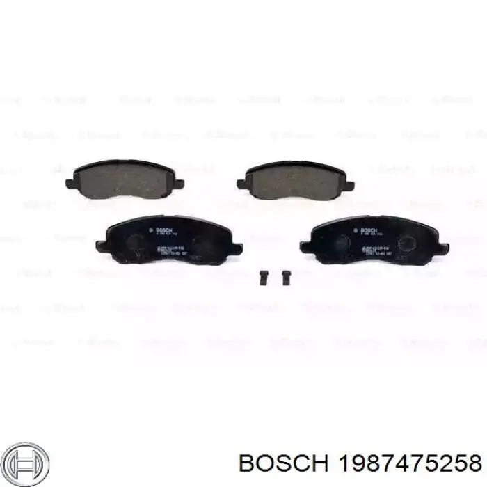Установочный комплект задних барабанных колодок Bosch 1987475258 цена, от 7.93 USD