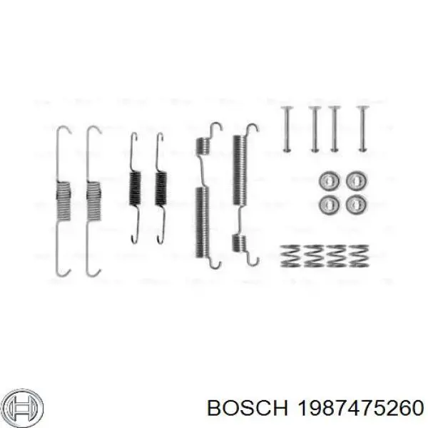 Ремкомплект тормозов задних Bosch 1987475260