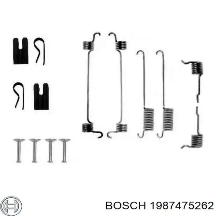 Монтажный комплект задних барабанных колодок 1987475262 Bosch