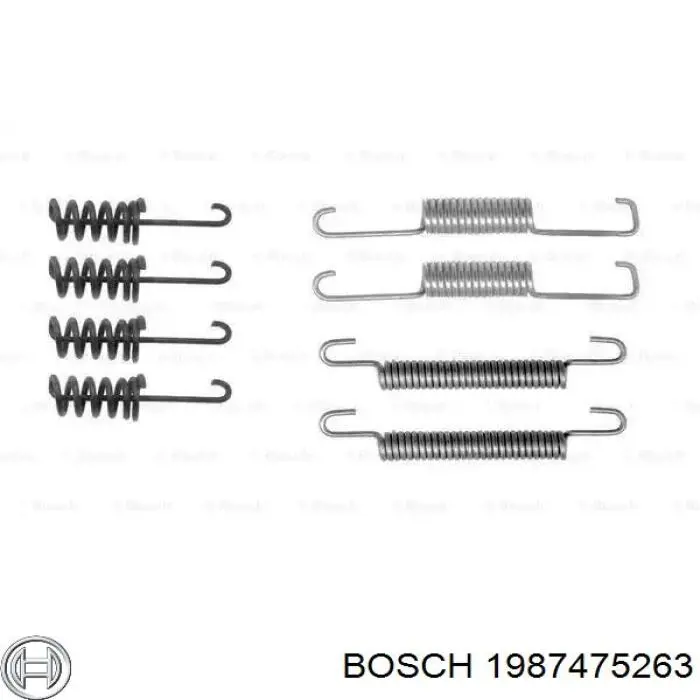 Монтажный комплект задних барабанных колодок 1987475263 Bosch