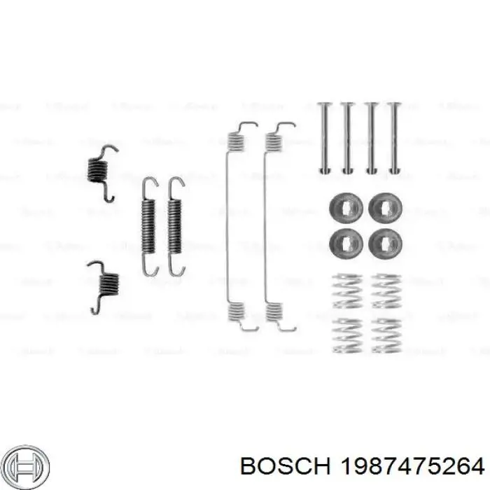 1987475264 Bosch Комплект монтажный задних барабанных колодок