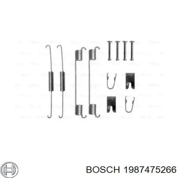 Монтажный комплект задних барабанных колодок 1987475266 Bosch