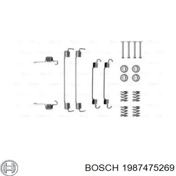 Kit de montaje, zapatas de freno traseras 1987475269 Bosch