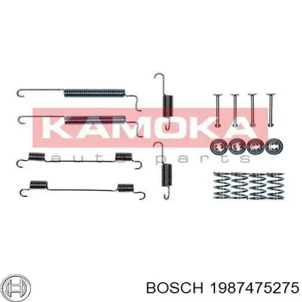 Монтажный комплект задних барабанных колодок Bosch 1987475275