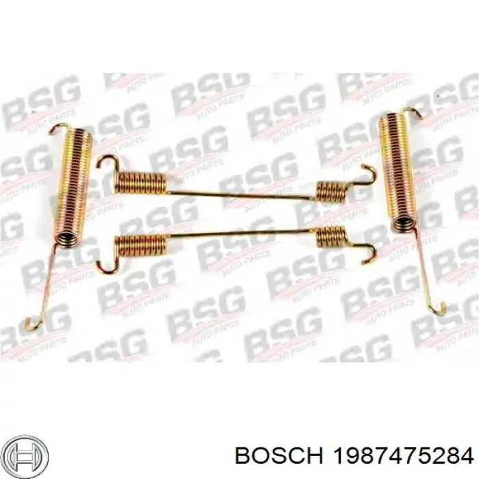 Купить 1987475284 Bosch Монтажный комплект задних барабанных колодок