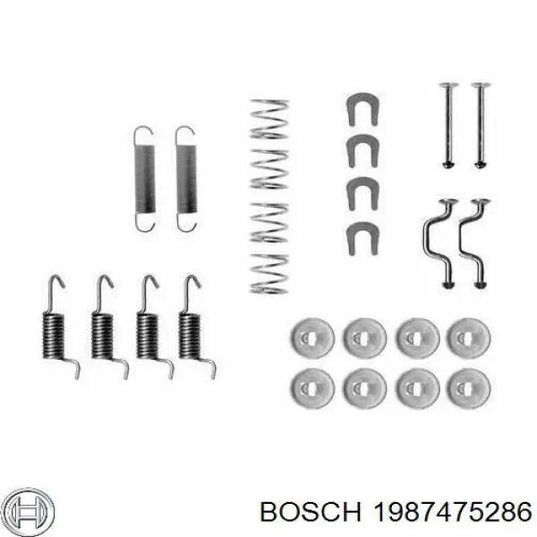 Ремкомплект тормозных колодок Bosch 1987475286