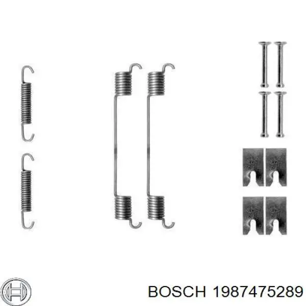 Монтажний комплект задніх барабанних колодок 1987475289 Bosch