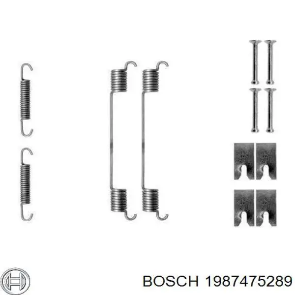 Kit de montaje, zapatas de freno traseras 1987475289 Bosch