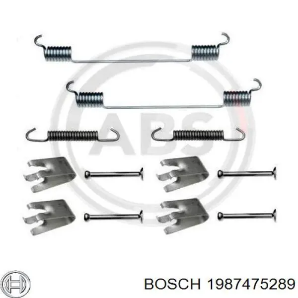 1987475289 Bosch Комплект монтажный задних барабанных колодок