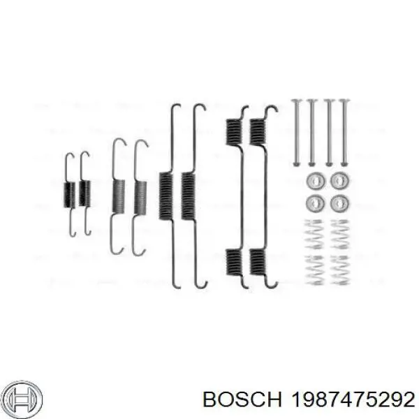 Монтажний комплект задніх барабанних колодок 1987475292 Bosch