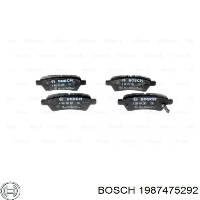 Купить 1987475292 Bosch Монтажный комплект задних барабанных колодок