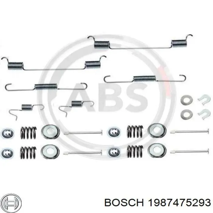 Kit de montaje, zapatas de freno traseras 1987475293 Bosch