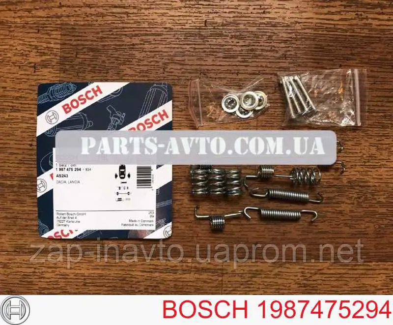 Монтажный комплект задних барабанных колодок 1987475294 Bosch