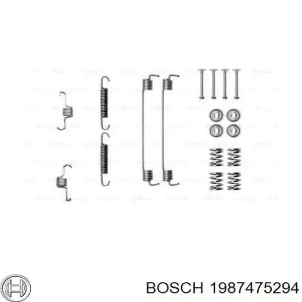 Монтажный комплект задних барабанных колодок Bosch 1987475294