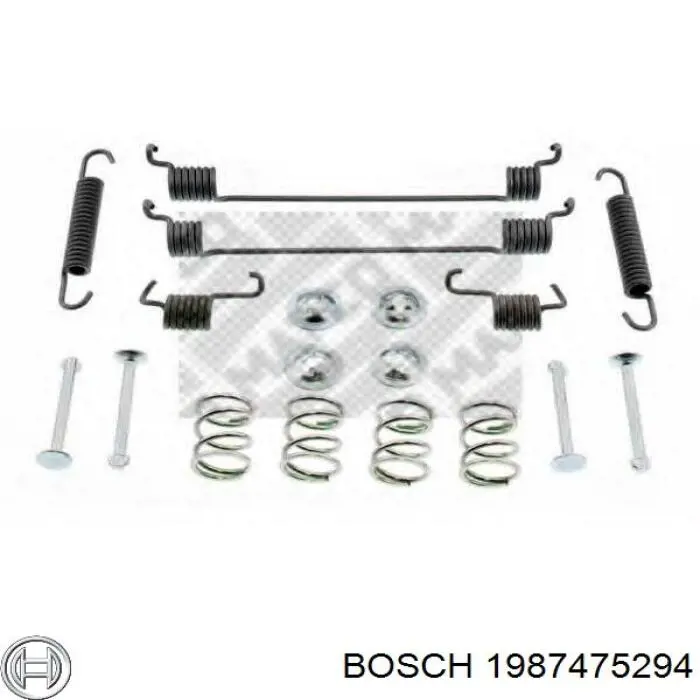 Монтажный комплект задних барабанных колодок 1987475294 Bosch