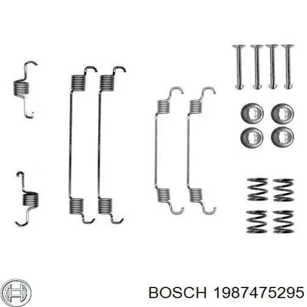 Kit de montaje, zapatas de freno traseras 1987475295 Bosch