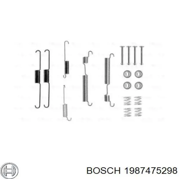 1987475298 Bosch ремкомплект тормозов задних