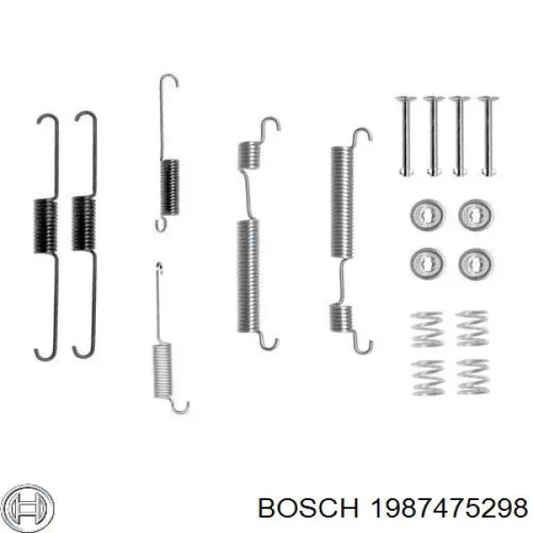 Juego de reparación, frenos traseros 1987475298 Bosch