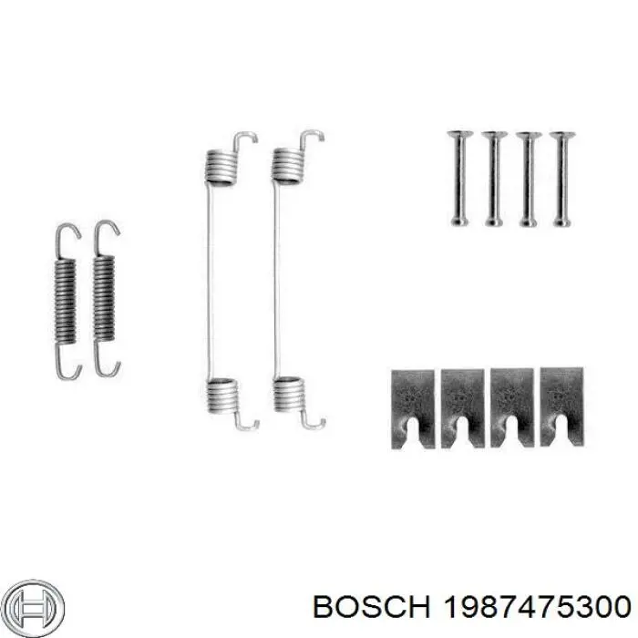 Монтажный комплект задних барабанных колодок 1987475300 Bosch