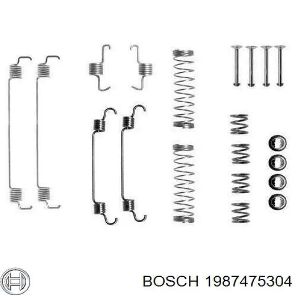 Монтажный комплект задних барабанных колодок 1987475304 Bosch