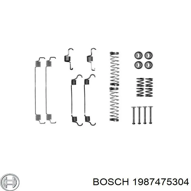 1987475304 Bosch Комплект монтажный задних барабанных колодок