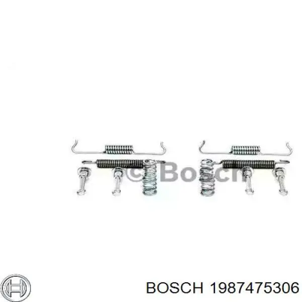 1987475306 Bosch монтажный комплект задних барабанных колодок