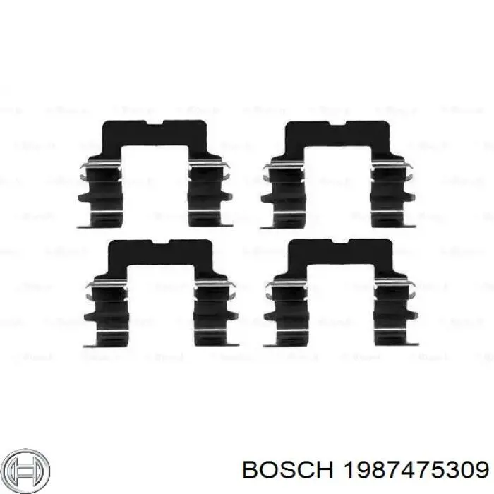 Установочный комплект задних барабанных колодок Bosch 1987475309 цена, от 8.99 USD