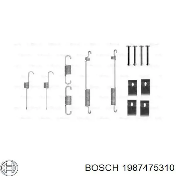 Ремкомплект тормозных колодок Bosch 1987475310