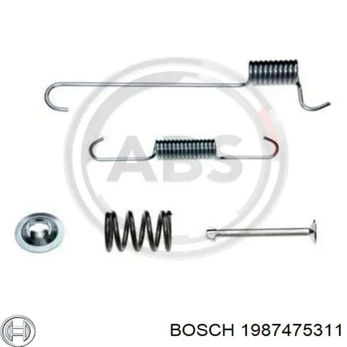 Монтажный комплект задних барабанных колодок 1987475311 Bosch