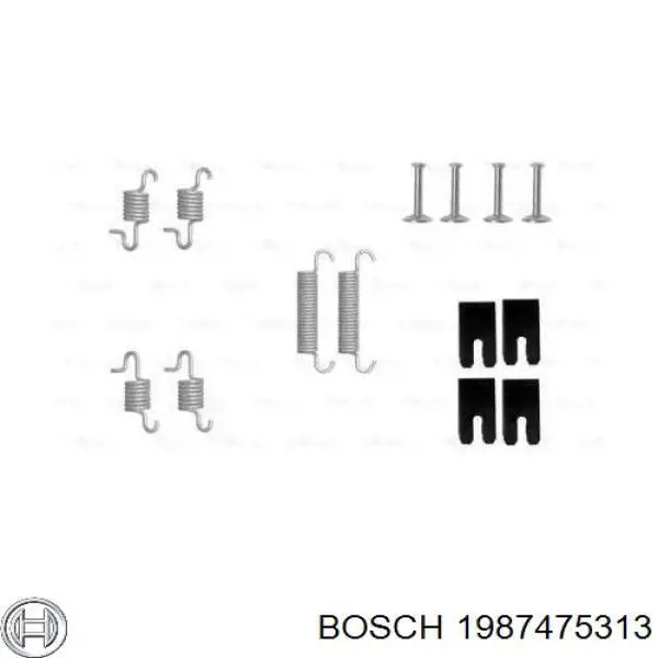 1987475313 Bosch монтажный комплект задних барабанных колодок