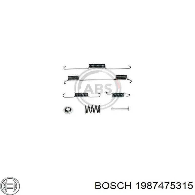 Установочный комплект задних барабанных колодок Bosch 1987475315 цена, от 8.13 USD
