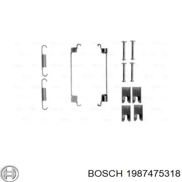 1987475318 Bosch пружина прижимная задних барабанных колодок